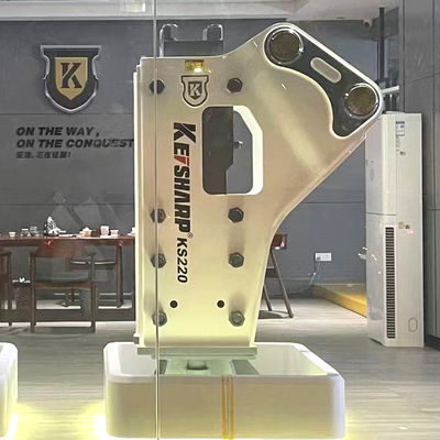 KS220 Tipo lateral Rompehielos hidráulicos de 140 mm Diámetro del cinzel 400-550bpm para excavadora de 20-27 toneladas