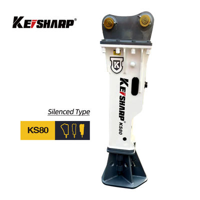 KS80 Tipo silenciado Rompiente hidráulico de 190 mm Diámetro del cincel Adecuado Excavadora de 45 ~ 55 toneladas