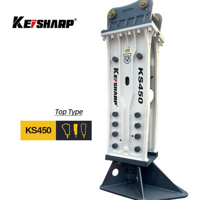 KS450 Tipo superior de excavadora de chisel de 190 mm Quebrador de roca hidráulico para ferrocarril / arquitectura