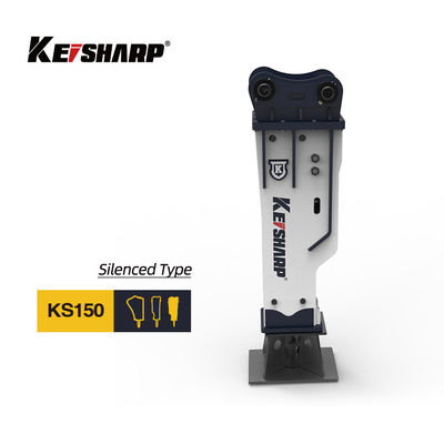 KS150 Silenced Tipo 100mm Chisel rompehielos hidráulicos para excavadora de 10 toneladas