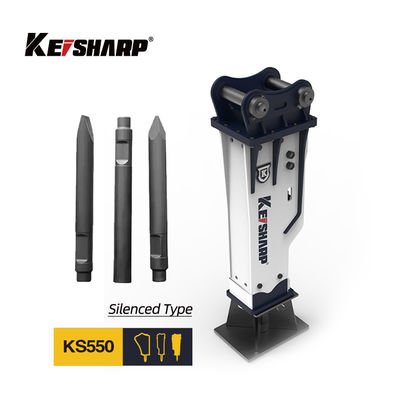 200 mm Chisel Tipo silenciado rompehielos hidráulicos KS550 para trituración de hormigón