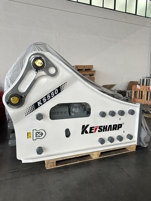 KS550 Rompehielos hidráulicos de tipo lateral con diámetro de cincel de 200 mm para excavadoras de construcción de carreteras