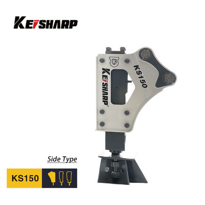 KS150 Tipo lateral Rompiente hidráulico de 100 mm Diámetro del cincel 350-700bpm Martillo hidráulico para excavadora